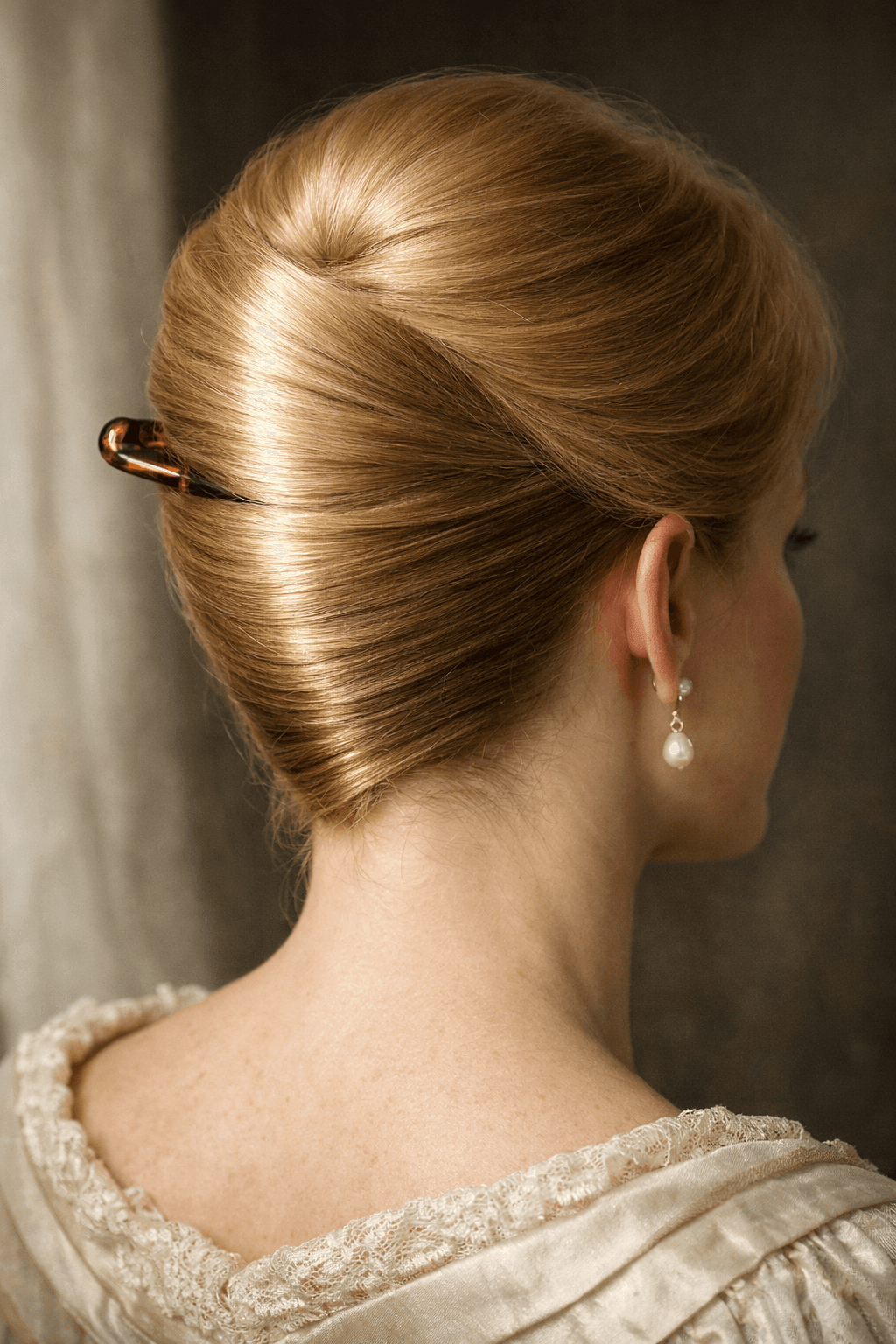 The French Twist hairstyle illustration