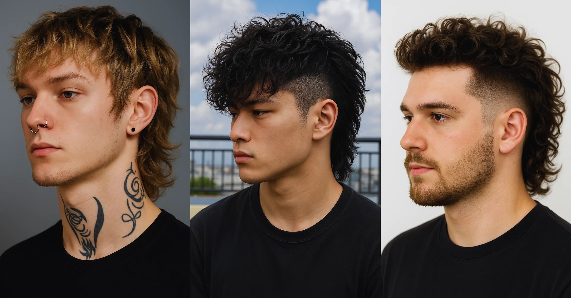 reference image for The Modern Mullet with Burst Fade.